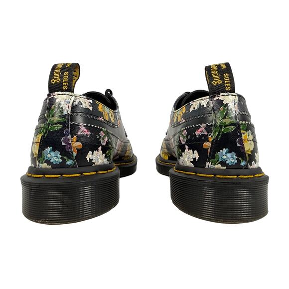 Dr. Martens Darcy Floral Oxfords Y2K Womens US 8 Black Leather Brogue Rare 3989 - Picture 8 of 16